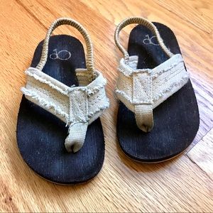 OP - Flip Flops (toddler boy) Cloth/Khaki